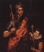El Greco ludvig den helige av frankrike Spain oil painting artist